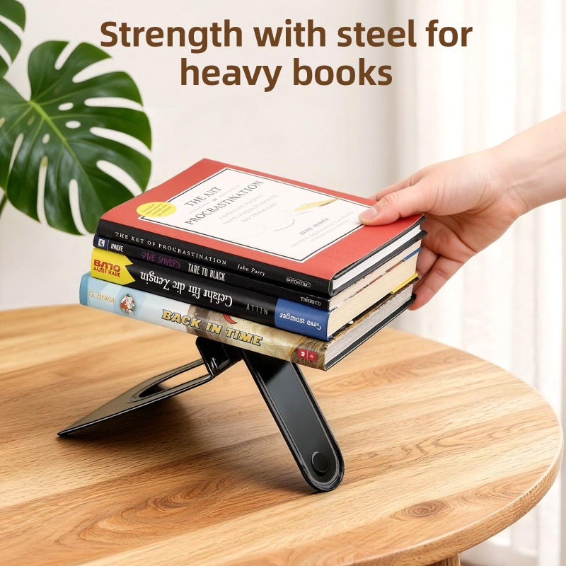 Happyhapi 14 Pair Book Ends for Shelves, 28 Pcs Metal Bookends Book Holder for Shelf, Heavy Book Stopper for Desk, Simple Library Office Home Bookend, 4.9 x 5.7 x 6.5 in, Black - Image 4